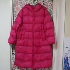 NWT Lululemon Featherweight 900-Down-Fill Long Puffer Jacket - Pink - Large
